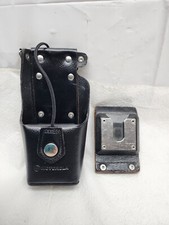 MOTOROLA Leather RADIO Carry Case NTN8381C w/ Belt Clip
