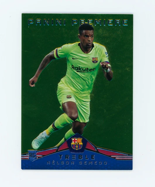 2018-19 Nelson Semedo Panini Treble Premiere Green FC Barcelona Rookie Card 5/10