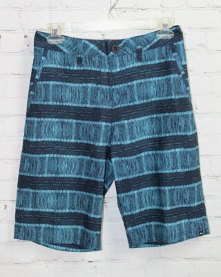  NWOT ~ Quicksilver Amphibians Men's Walking Shorts Blue Black Sz 28