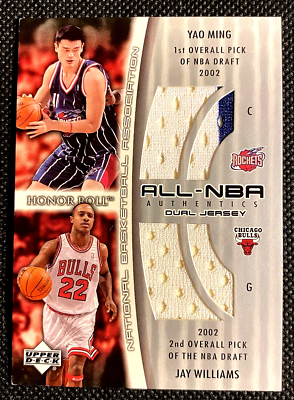 2003 Upper Deck Dual Jersey Yao Ming Jay Williams Dual Jersey ALL