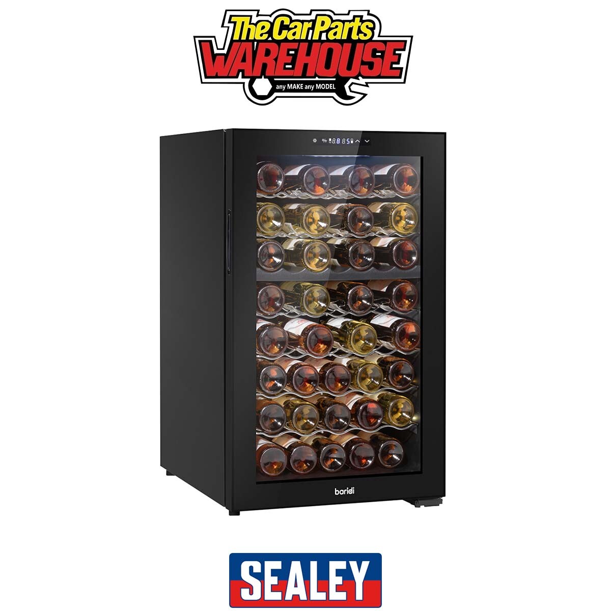 Sealey DH236 Baridi 52 Bottle Dual Zone Wine Fridge & Cooler