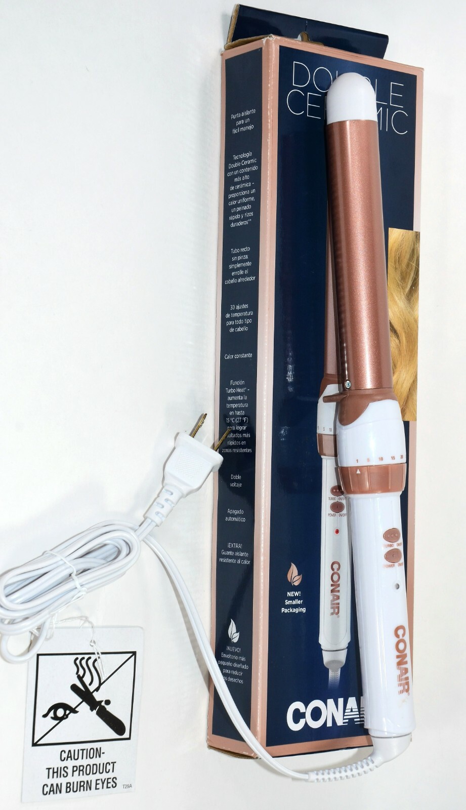 Conair Double Ceramic Curling Wand 1 Inch Curling Wand Open Box/New