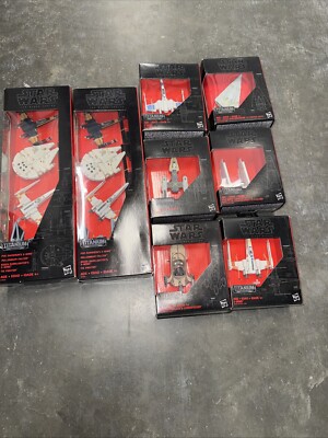 Lot Of 8 Star Wars Episode IV Black Series (2015) Titanium Y-Wing Vehicle Toy