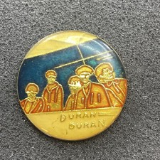 Vtg c 1980s Some Scratching DURAN DURAN Music Band Pinback Pin K008