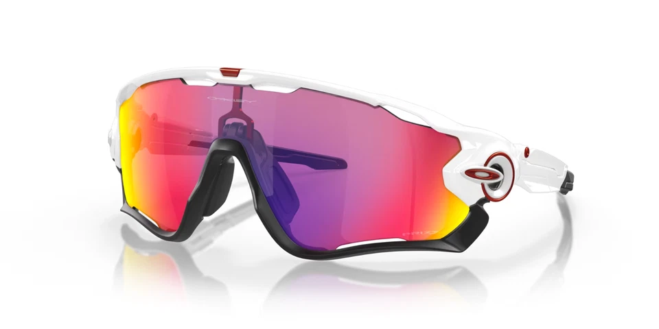 NEW Oakley Jawbreaker Prizm Road Red and Polished White Sunglasses OO9290-05