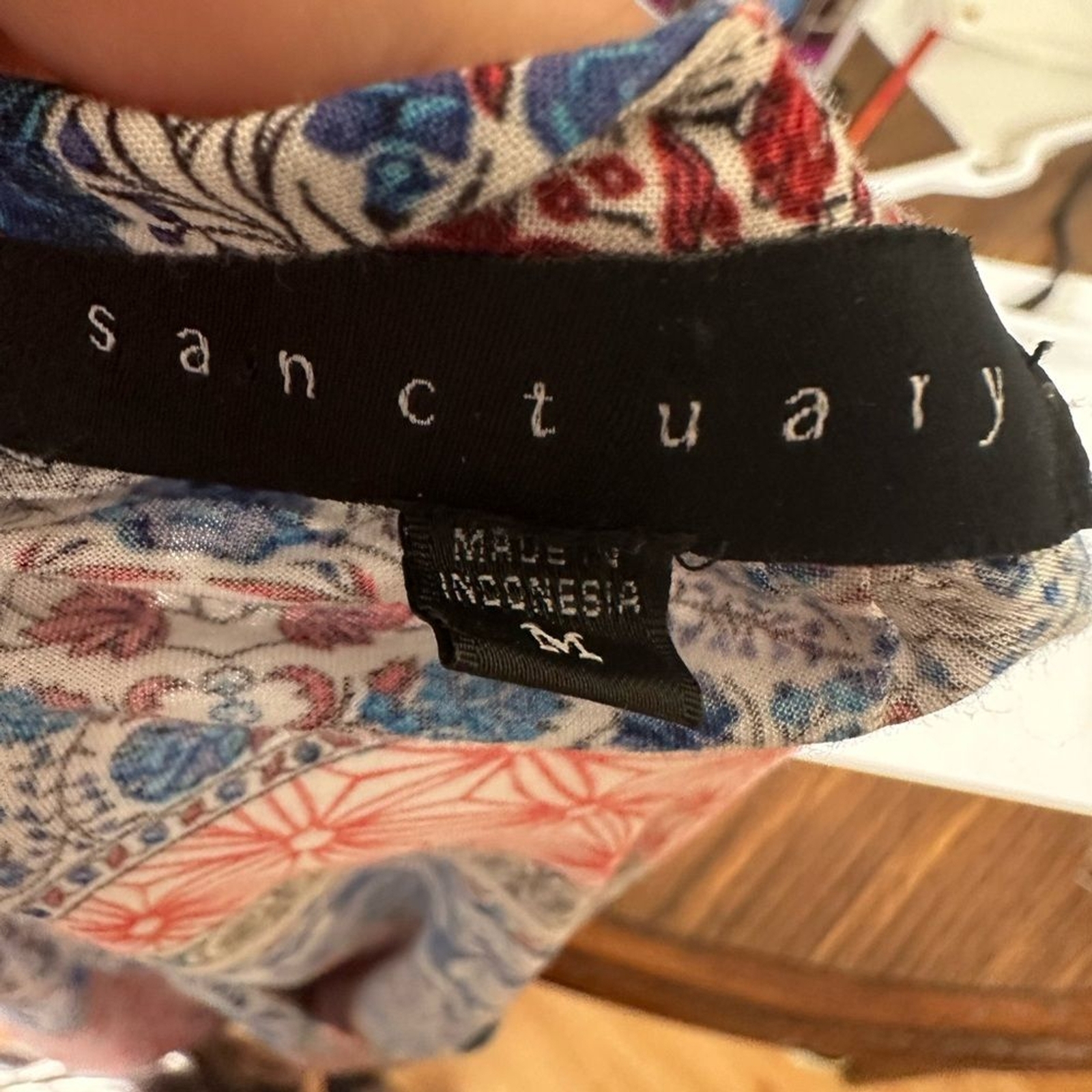 Sanctuary Womens Blouse M Boho Patchwork Print Tu… - image 4