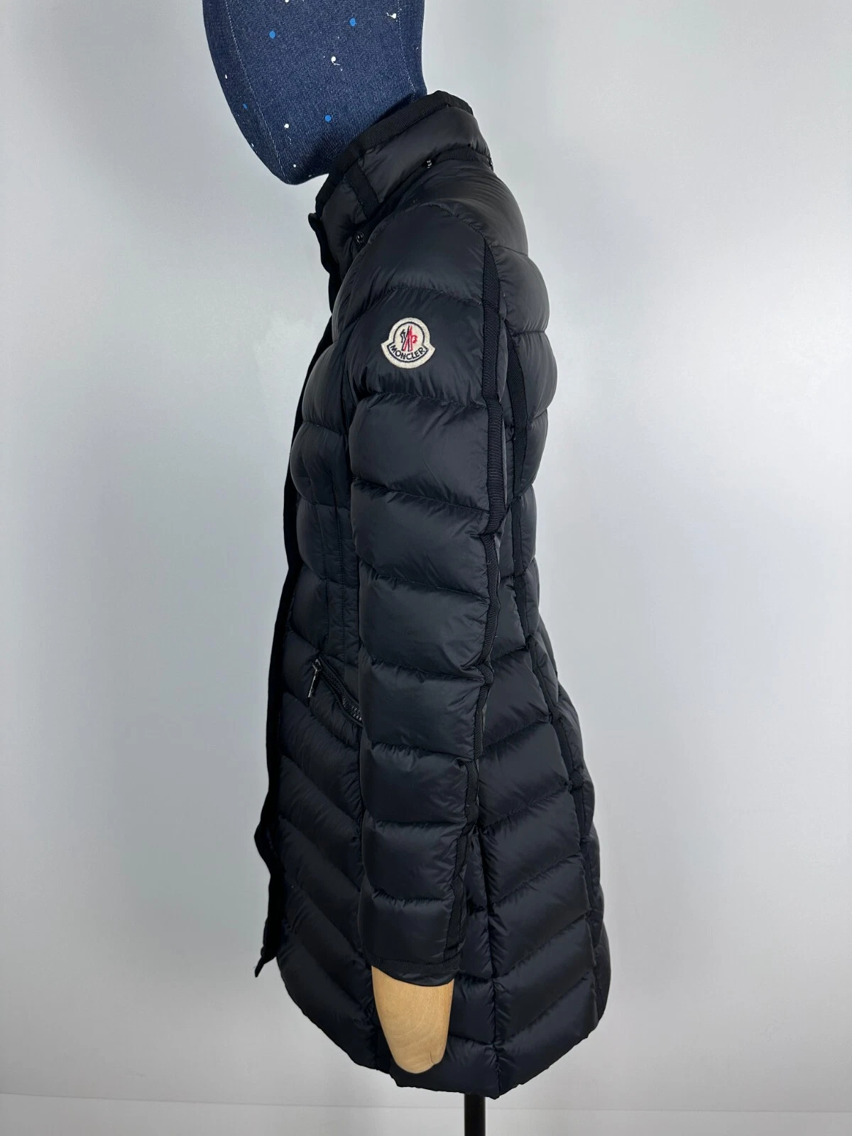 Piumino donna Moncler Hermifur giubbotto poliammide nero taglia 0