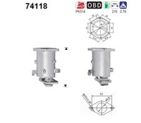 Katalysator AS 74118 FüR Primera Almera Tino Nissan P12 Hatchback 2 N16 WP12 V10