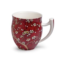 Tealogic Tara Becher 0,4 L - Rot - MandelblüTen - Fine Bone China Porzellan