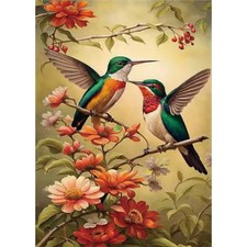 Diamond Painting Kits for Adults, Hummingbird Round Full Drill Diamond Art Kits