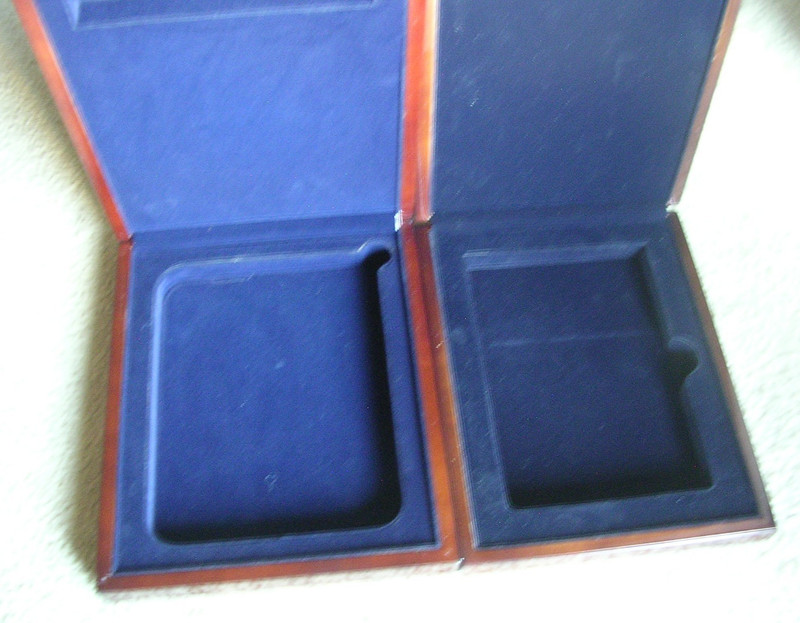 2 DISPLAY CASES FOR ATB 5 OUNCE SLABBED COINS.  I FOR NGC & 1 FOR ANACS
