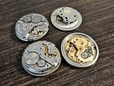 Vintage Soviet Vostok, Raketa, Zarya, and Luch watch mechanisms, set of 4 pieces