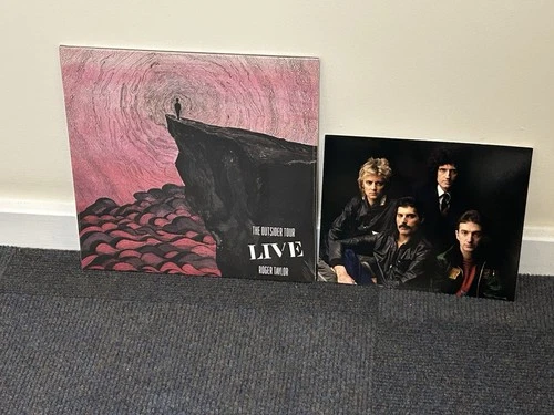Roger Taylor Outsider Pink Vinyl Double Lp + Bonus Queen Promo Card.