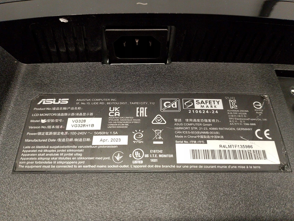 DEFEKT ASUS TUF GAMING VG328H1B – 31,5" FULL HD CURVE,,,, - Bild 4 von 4