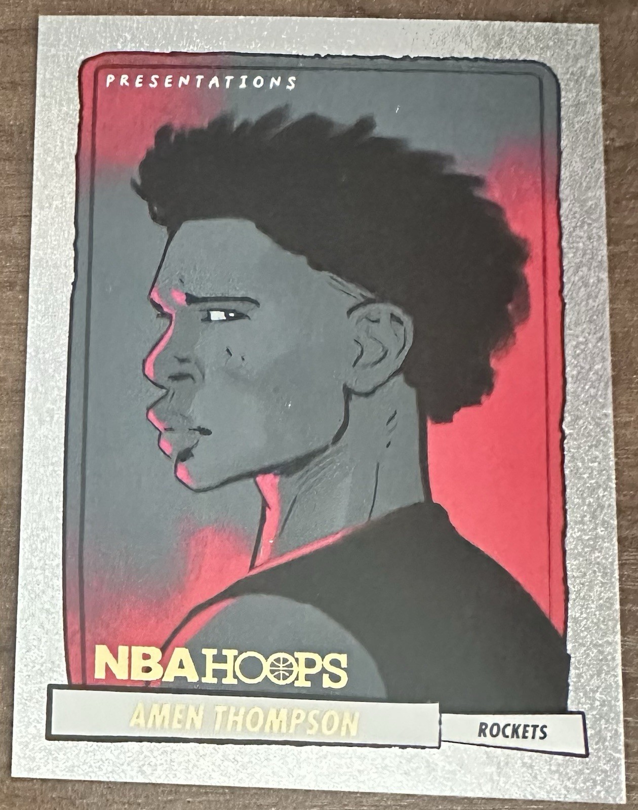 2023-24 Panini NBA Hoops Presentations Amen Thompson #18 RC SSP Rockets