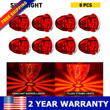 8x Red Flash Led Red Lens Watermelon Lights Turn Signal Light Waterproof Auxito 8x Red Flash Led Red Lens Watermelon Lights Turn Signal Light Waterproof Auxito