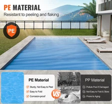 Solar Pool Cover Heat Retaining Blanket Reduces Evaporation & Debris