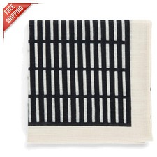 Luxurious 100 Cotton Handkerchief in Black - Authentic Japanese Design