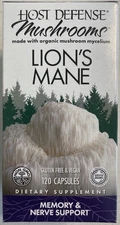 Host Defense Mushrooms Lion's Mane – 120 Capsules – Expires 10/2027 OR Later
