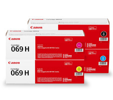 Canon 069H Black Cyan Magenta Yellow High Yield Toner Cartridge Set Pack of 4