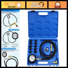 Oil Pressure Tester Gauge Kit 0-140psi For Engine Compression Fuel System - Blue Oil Pressure Tester Gauge Kit 0-140psi For Engine Compression Fuel System - Blue