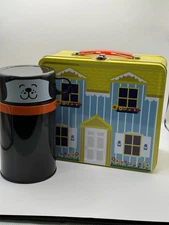 Vintage Fisher Price 952 House Metal Lunch box Lucky Dog Thermos Cooler Classic 