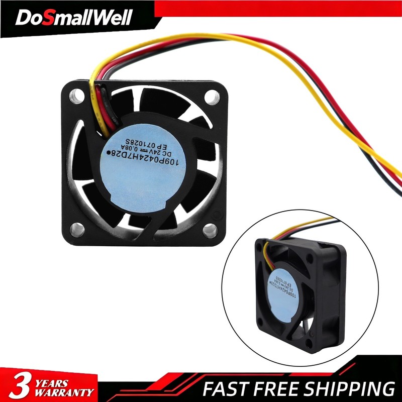 Inverter Cooling Fan 3 Pin For Sanyo SanAce40 109P0424H7D28 24V 0.08A 40*40*15mm