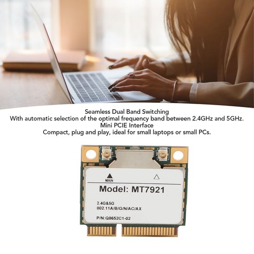 Wireless Network Card Adapter 5GHz 1200Mbps 2.4GHz 574Mbps Mini PCIE Interfa Hot - Afbeelding 12 van 22