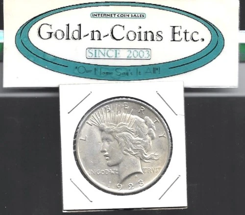 1923-P PEACE Silver Dollar! Nice AU+ Condition! 103 years Old! Free S&H!!