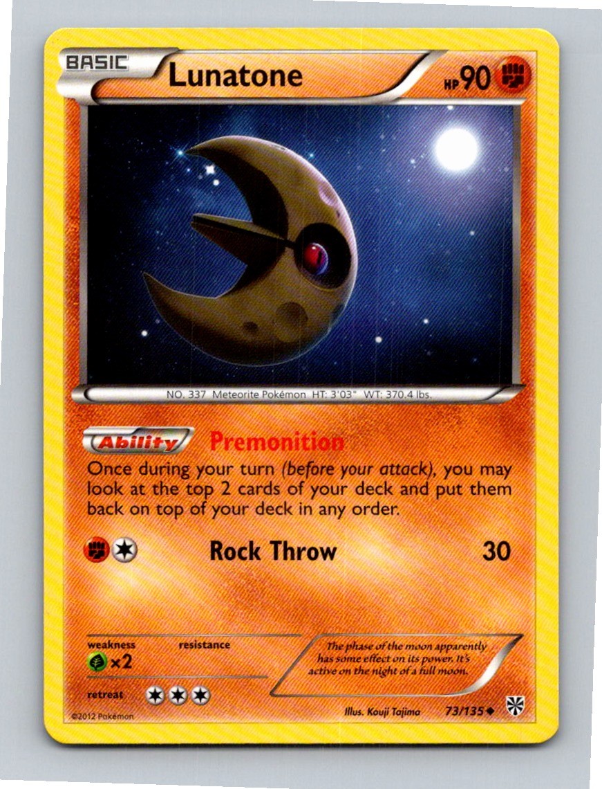 Lunatone Uncommon Plasma Storm 73/135 LP