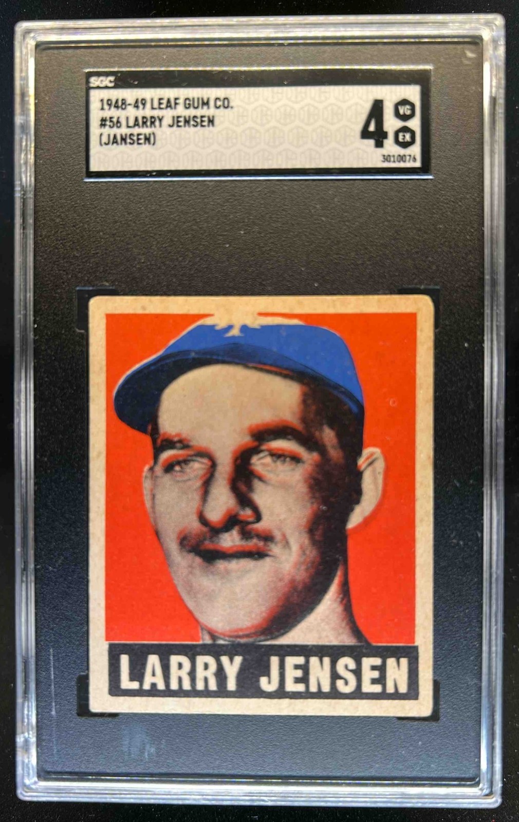 1948 Leaf Larry Jansen Rookie RC #56 Giants SGC 4