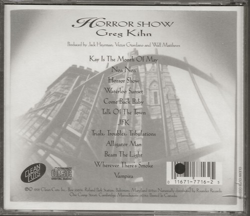 CD HORROR SHOW BY GREG KIHN (1996) CLEAN CUTS RECORDS CCD716 CANADA - Picture 3 of 3
