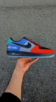 Nike Air Force 1 Low Men s Low Top Lace-Up Athletic Sneaker NYC Multicolor