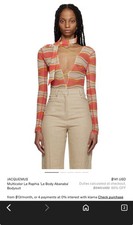 Jacquemus Size 34 Xs Multicolor Le Raphia 'Le Body Abanaba' Bodysuit