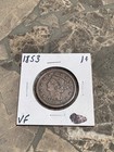 New Listing1853 braided hair large cent- Vf/ Very Fine