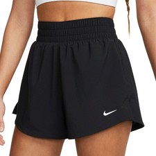 Nike Women's One Dri-Fit High-Rise 3" 2-in-1 Shorts, Black/Reflective Silver - B