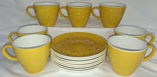 Centura by Corning Yellow Coordinates Cups And Saucers