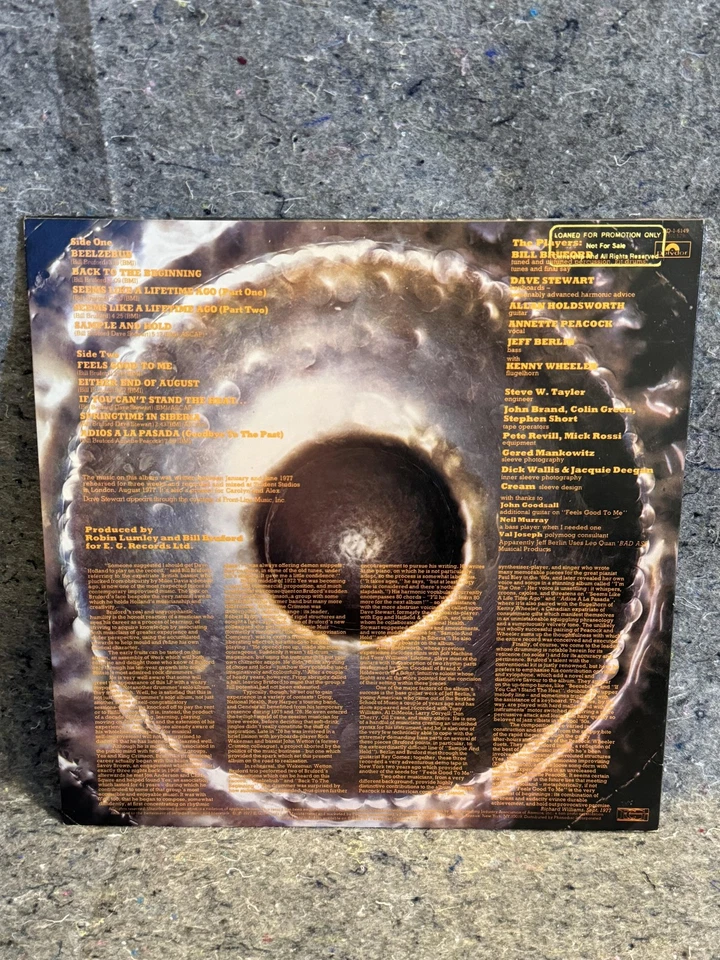 Пластинка долгоиграющая Bruford Feels Good To Me промо White Label Jazz Fusion Polydor PD-1-6149 - Изображение 4 из 4