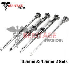 German HRT Trocar 3.5mm and 4.5mm 2Sets Hormone Replacement Pellet Insertion Kit