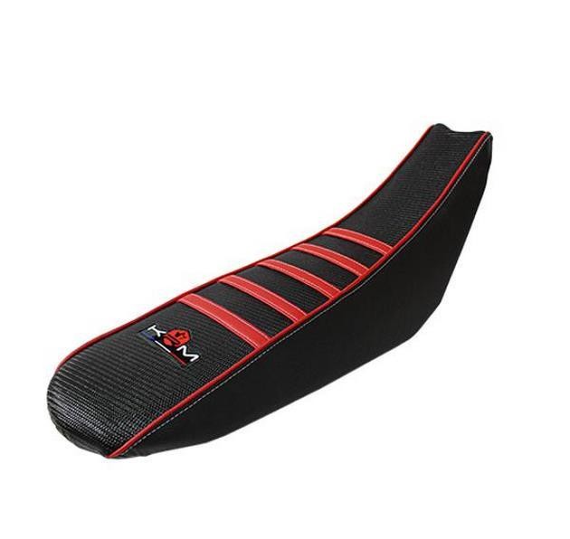 Housse de selle racing KRM rouge haute densité pour Derbi DRD Pro