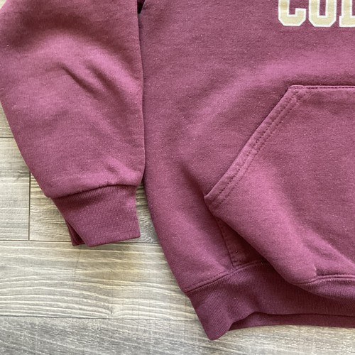 Champion Boston College BC Hooded Sweatshirt Youth Kids SMALL 6-7 Maroon/Gold - Picture 2 of 9