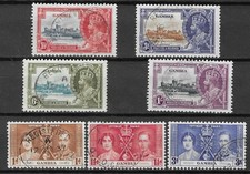 GAMBIA 1935, 1937 TWO SETS FINE USED.  SG. 143 - 149.     (E964)