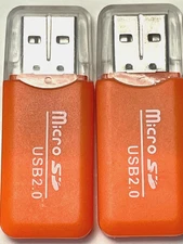 2 Pc Micro 2.0 USB SD Card Reader High Speed Adapter Mobile Laptop Phone