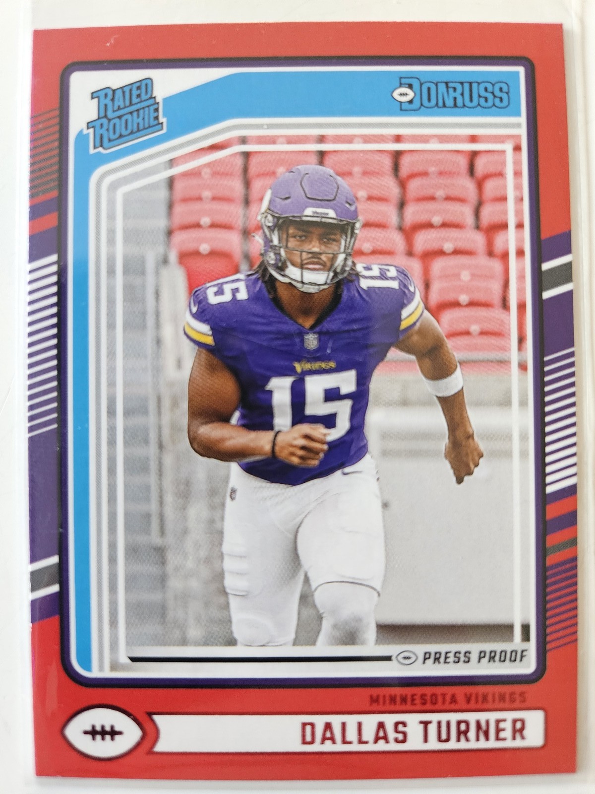 2024 Donruss #331 Dallas Turner Press Proof Red