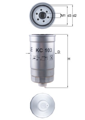 KNECHT KC 103 Fuel Filter for ALFA ROMEO,FIAT,LANCIA