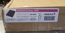 Americo 42071428 28" x 14" EcoPrep EPP Specialty Pads - Maroon (10/CT) New