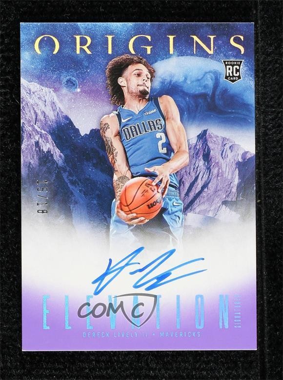 2023-24 Panini Origins FOTL Purple 15/18 Dereck Lively II Rookie Auto RC 12cb