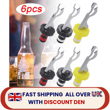 6Pcs Wine Stopper Sealed Vacuum Bottle Stopper Opener Reusable Expanding Manual