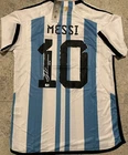 Lionel Messi Argentina Autographed 2022 Adidas FIFA WORLD CUP Soccer Jersey LOA