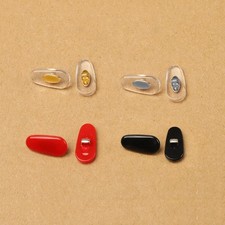 4 Pairs Clear / Gold / Red / Black Replacement NosePads for Ray-Ban RB3703M